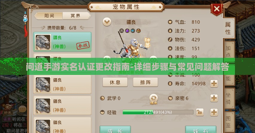 问道手游实名认证更改指南-详细步骤与常见问题解答 问道手游实名认证更改指南-详细步骤与常见问题解答