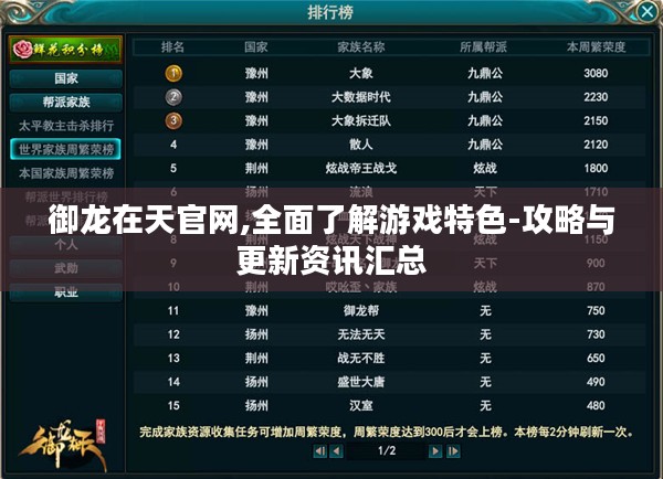 御龙在天官网,全面了解游戏特色-攻略与更新资讯汇总 御龙在天官网,全面了解游戏特色-攻略与更新资讯汇总
