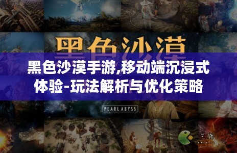 黑色沙漠手游,移动端沉浸式体验-玩法解析与优化策略