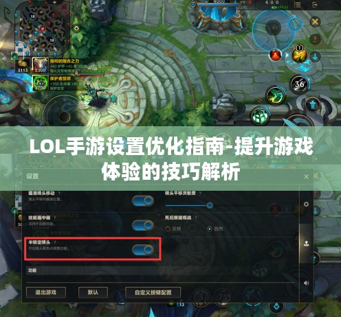 LOL手游设置优化指南-提升游戏体验的技巧解析