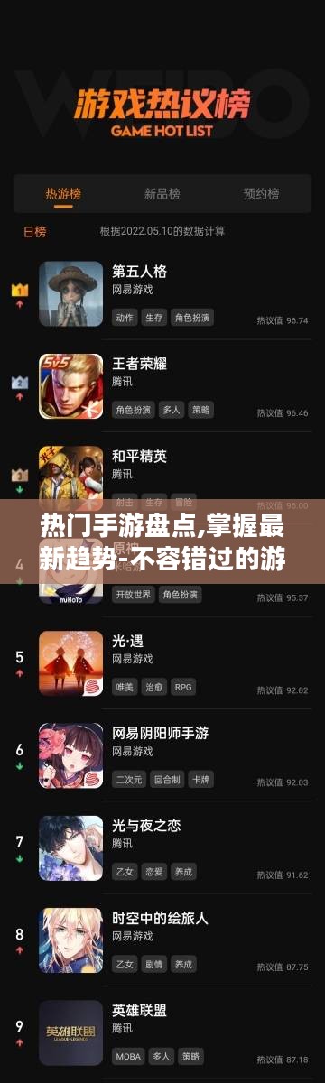 热门手游盘点,掌握最新趋势-不容错过的游戏推荐