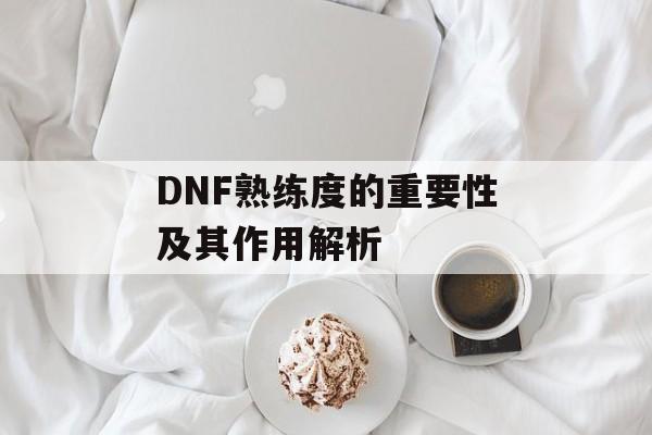 DNF熟练度的重要性及其作用解析
