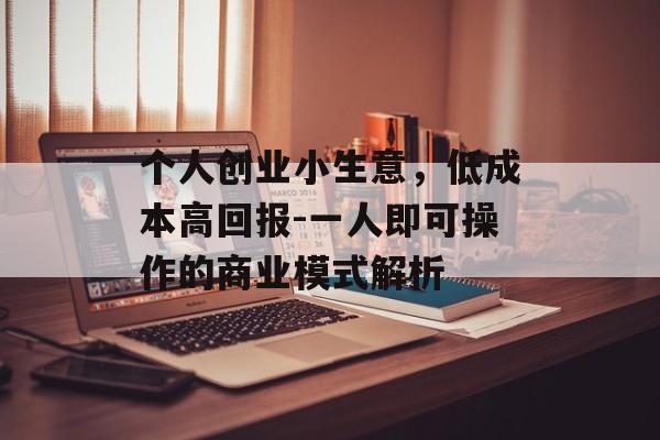 个人创业小生意，低成本高回报-一人即可操作的商业模式解析