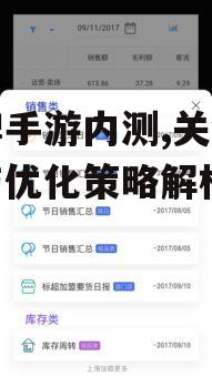 卡牌手游内测,关键步骤与优化策略解析