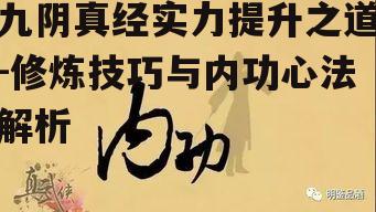 一、掌握内功心法