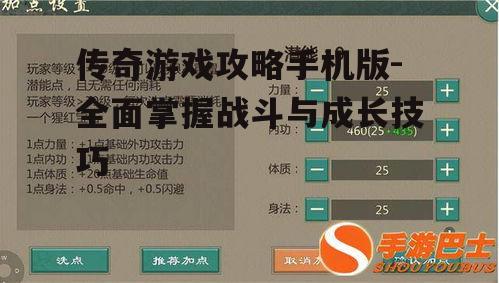 传奇游戏攻略手机版-全面掌握战斗与成长技巧