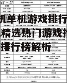 手机单机游戏排行榜ios,精选热门游戏推荐-排行榜解析