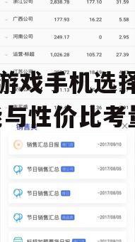 吃鸡游戏手机选择指南-性能与性价比考量