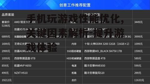 手机玩游戏性能优化,关键因素解析-提升游戏体验