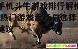 手机斗牛游戏排行解析-热门游戏盘点与选择建议
