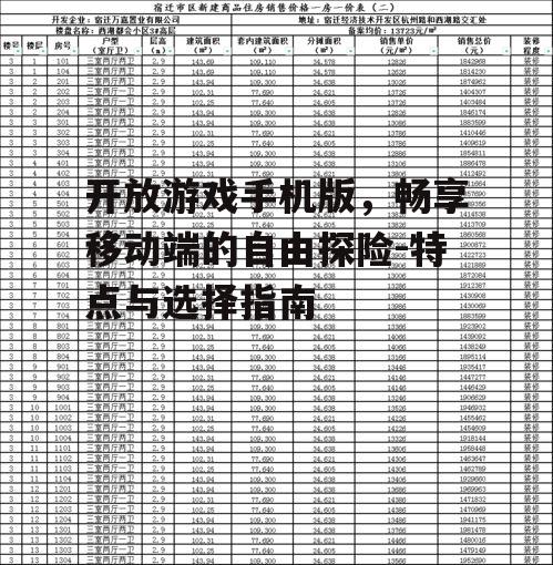 三、如何选择开放游戏手机版