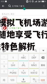 手机模拟飞机场游戏,随时随地享受飞行乐趣-游戏特色解析