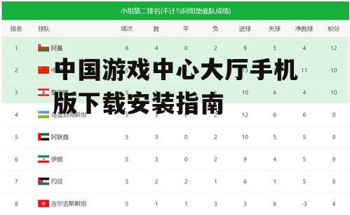 二、下载中国游戏中心大厅手机版