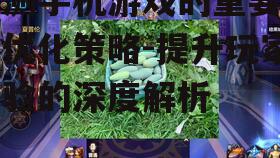 内测手机游戏的重要性与优化策略-提升玩家体验的深度解析
