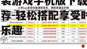 换装游戏手机版下载与推荐-轻松搭配享受时尚乐趣