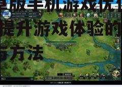 三、调整游戏设置