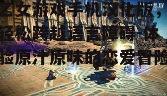 二、汉化版如何保持游戏原汁原味
