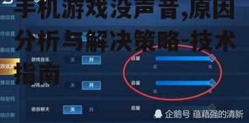 手机游戏没声音,原因分析与解决策略-技术指南