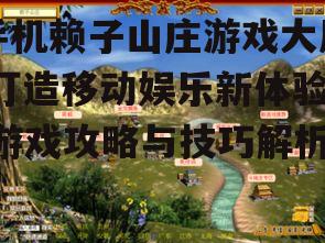 手机赖子山庄游戏大厅,打造移动娱乐新体验-游戏攻略与技巧解析