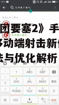 《军团要塞2》手机游戏,移动端射击新体验-玩法与优化解析