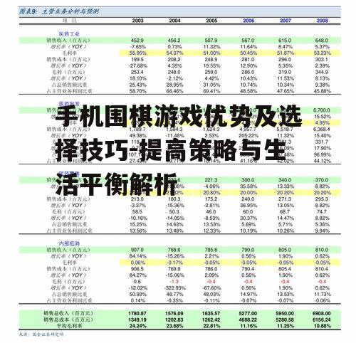 手机围棋游戏优势及选择技巧-提高策略与生活平衡解析