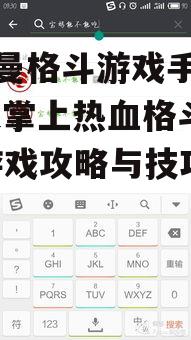 奥特曼格斗游戏手机版,打造掌上热血格斗体验-游戏攻略与技巧解析