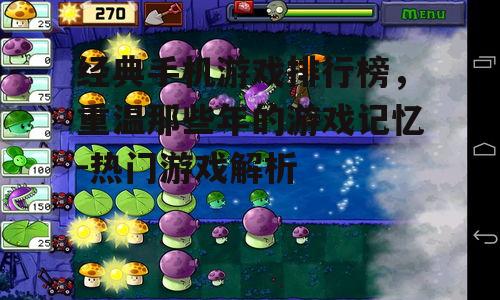 三、经典休闲游戏:植物大战僵尸