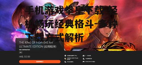 手机游戏拳皇下载-轻松畅玩经典格斗-多种下载方式解析