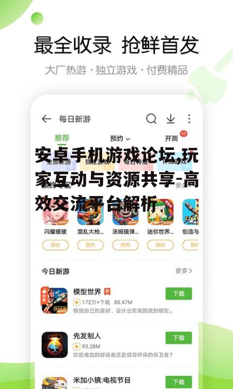 安卓手机游戏论坛,玩家互动与资源共享-高效交流平台解析