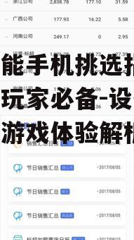 高性能手机挑选指南，游戏玩家必备-设备性能与游戏体验解析