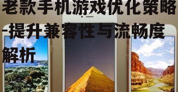 老款手机游戏优化策略-提升兼容性与流畅度解析