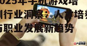 2025年手机游戏培训行业洞察：人才培养与职业发展新趋势
