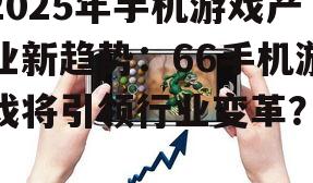 二、66手机游戏引领行业变革