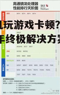 手机玩游戏卡顿?2025年终极解决方案来了!