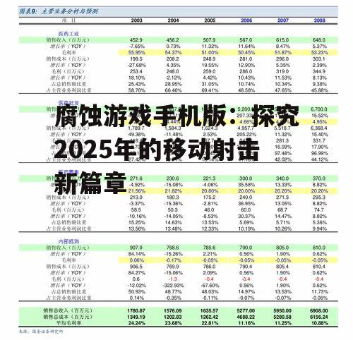 三、腐蚀游戏手机版在移动市场的竞争优势