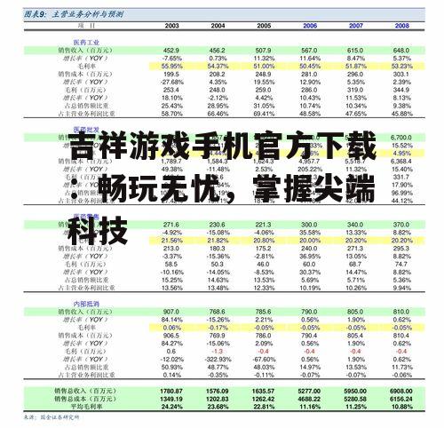 吉祥游戏手机官方下载：畅玩无忧，掌握尖端科技