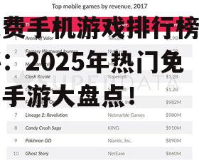 免费手机游戏排行榜揭秘：2025年热门免费手游大盘点！