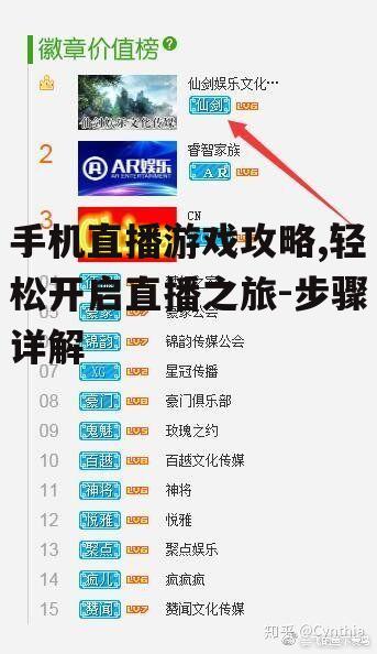手机直播游戏攻略,轻松开启直播之旅-步骤详解
