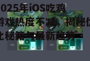 2025年iOS吃鸡游戏热度不减,揭秘优化秘籍与最新趋势