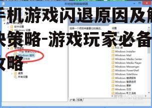 手机游戏闪退原因及解决策略-游戏玩家必备攻略
