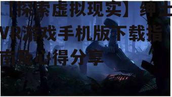 四、绅士VR游戏心得分享