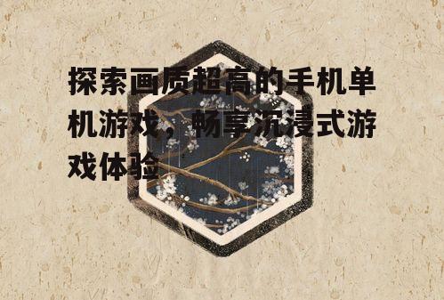探索画质超高的手机单机游戏,畅享沉浸式游戏体验