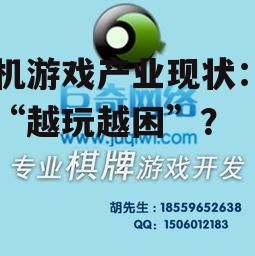 手机游戏产业现状：为何“越玩越困”？
