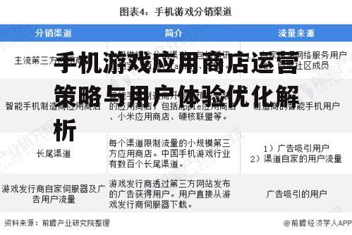 手机游戏应用商店运营策略与用户体验优化解析