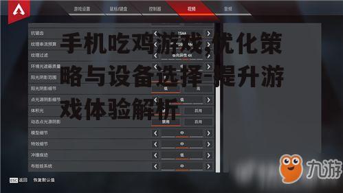 手机吃鸡游戏,优化策略与设备选择-提升游戏体验解析