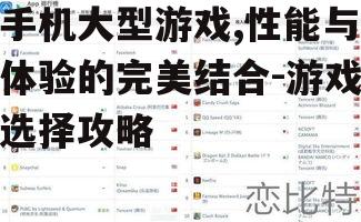 二、关注游戏类型与个人喜好