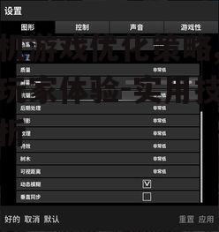 三、游戏设置调整