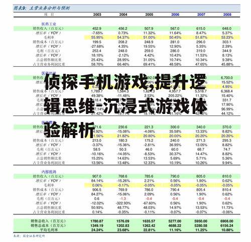 侦探手机游戏,提升逻辑思维-沉浸式游戏体验解析