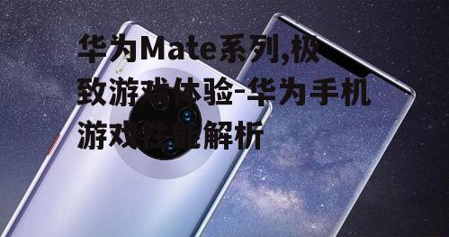 二、华为Mate系列手机的游戏性能