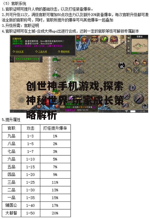 四、玩家成长策略